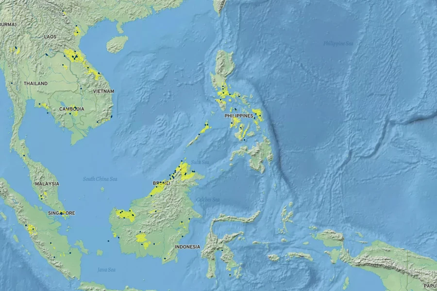 Cratoxylum formosum Native Range