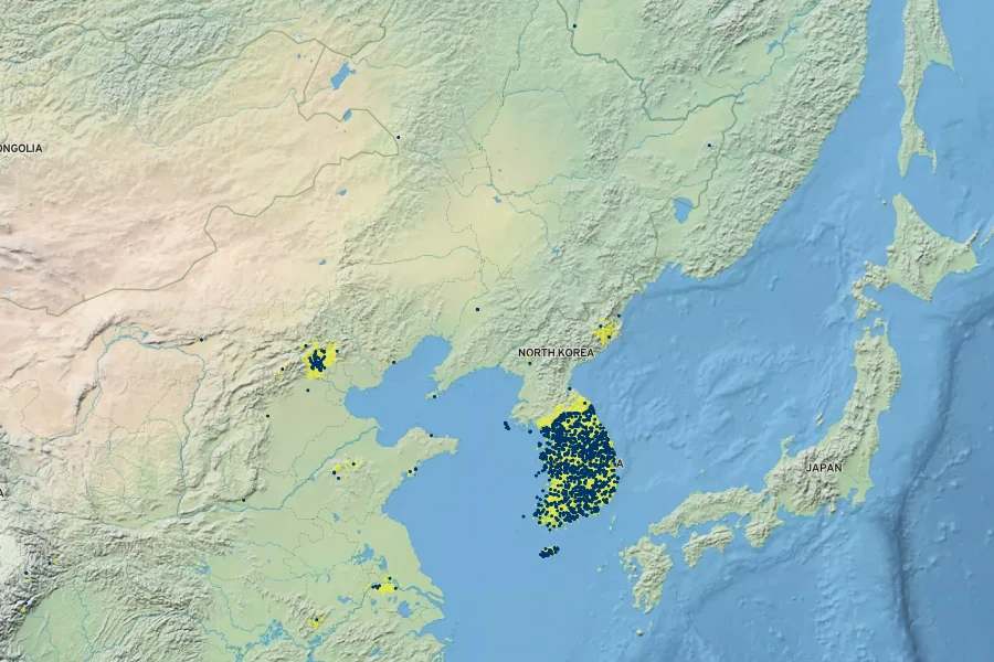 Crepidiastrum sonchifolium Native Range