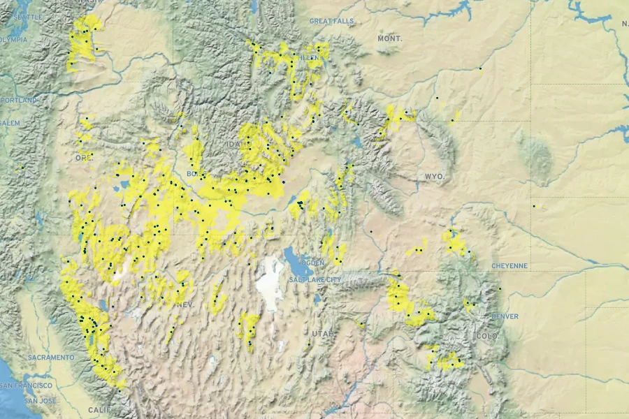 Crepis modocensis Native Range