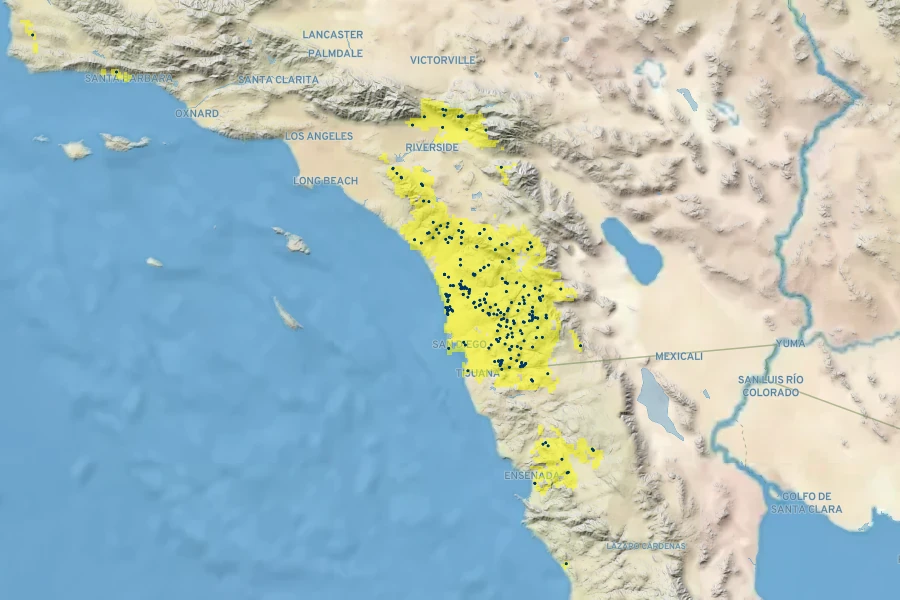 Crocanthemum aldersonii Native Range