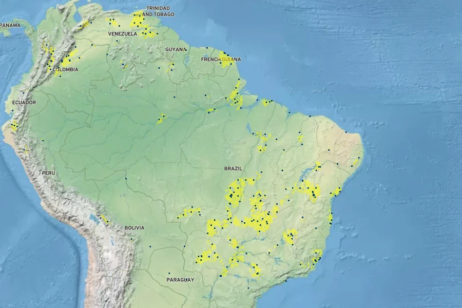 Ctenodon brasilianus Native Range