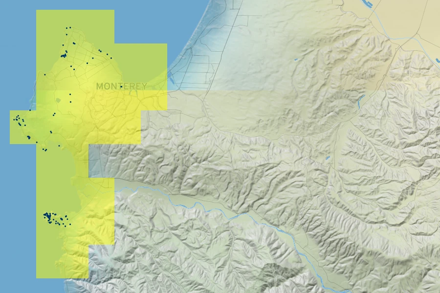 Cupressus macrocarpa Native Range