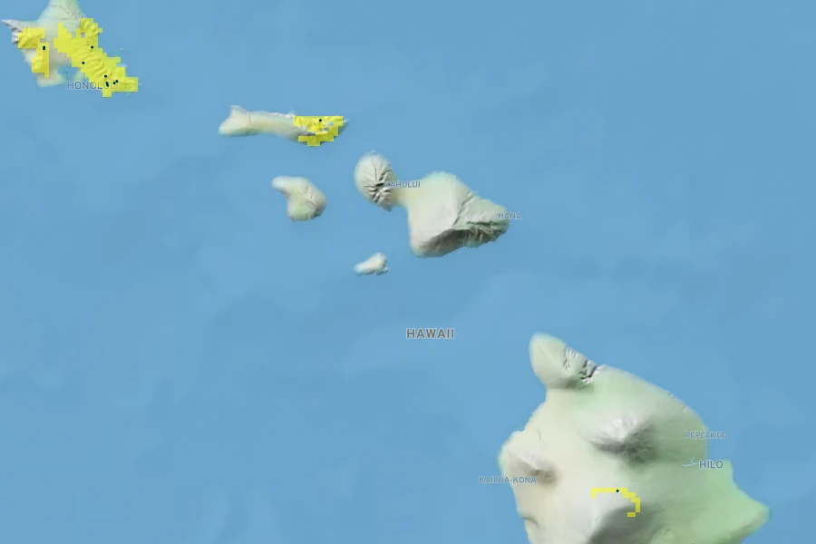 Cyanea angustifolia Native Range