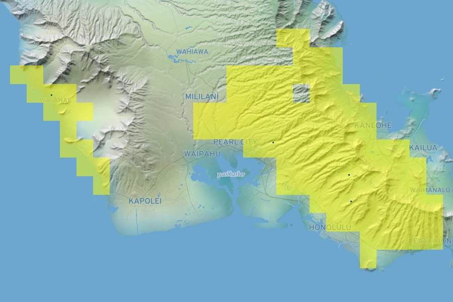 Cyanea grimesiana Native Range