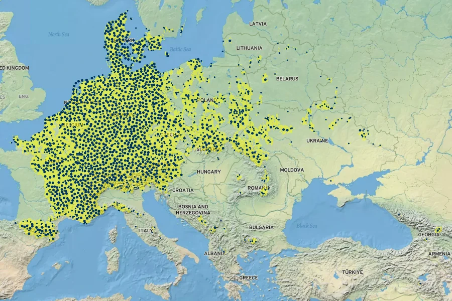Dactylorhiza majalis Native Range