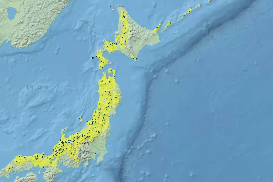 Daphniphyllum macropodum var. humile Native Range