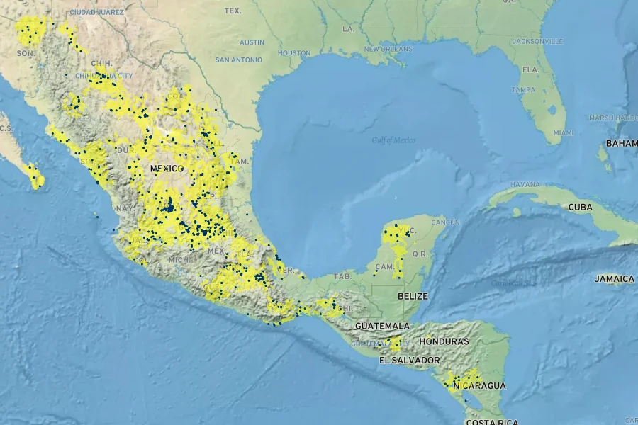 Datura innoxia Native Range