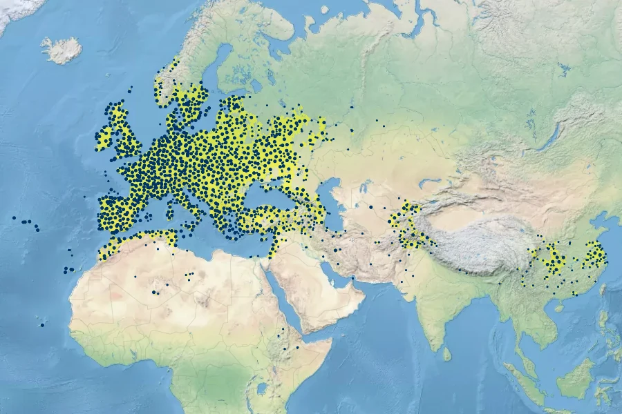 Daucus carota Native Range