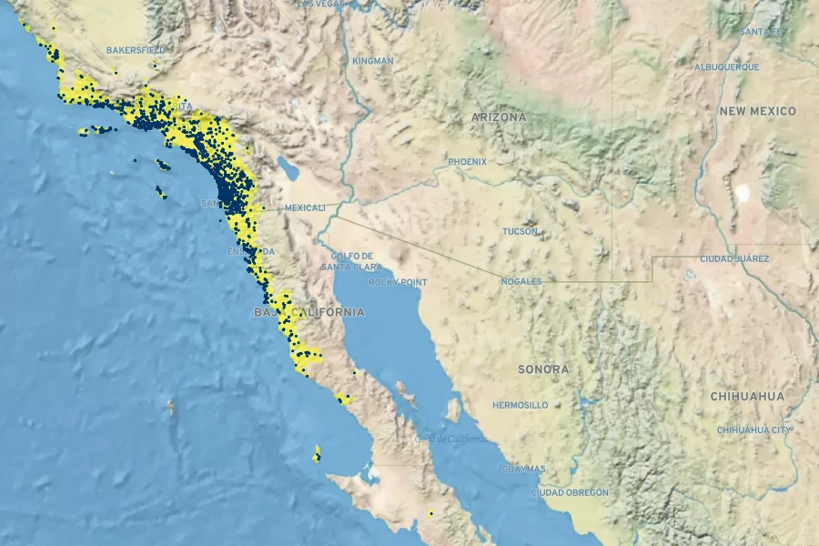 Deinandra fasciculata Native Range