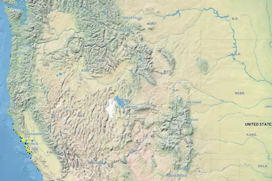 Deschampsia cespitosa subsp. holciformis Native Range