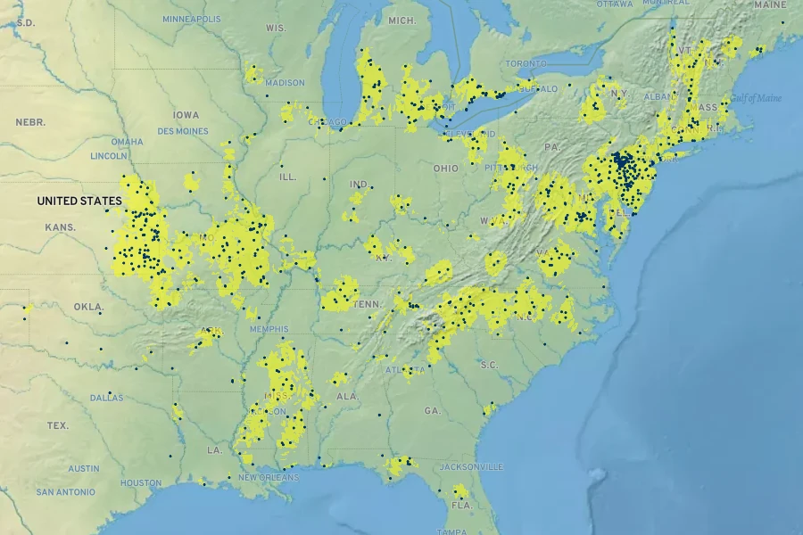 Desmodium perplexum Native Range