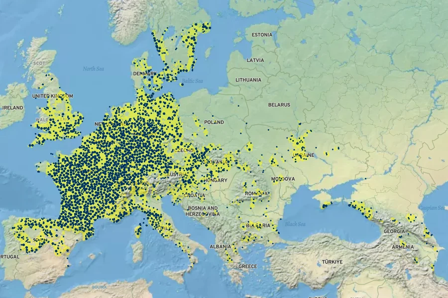Dianthus armeria Native Range