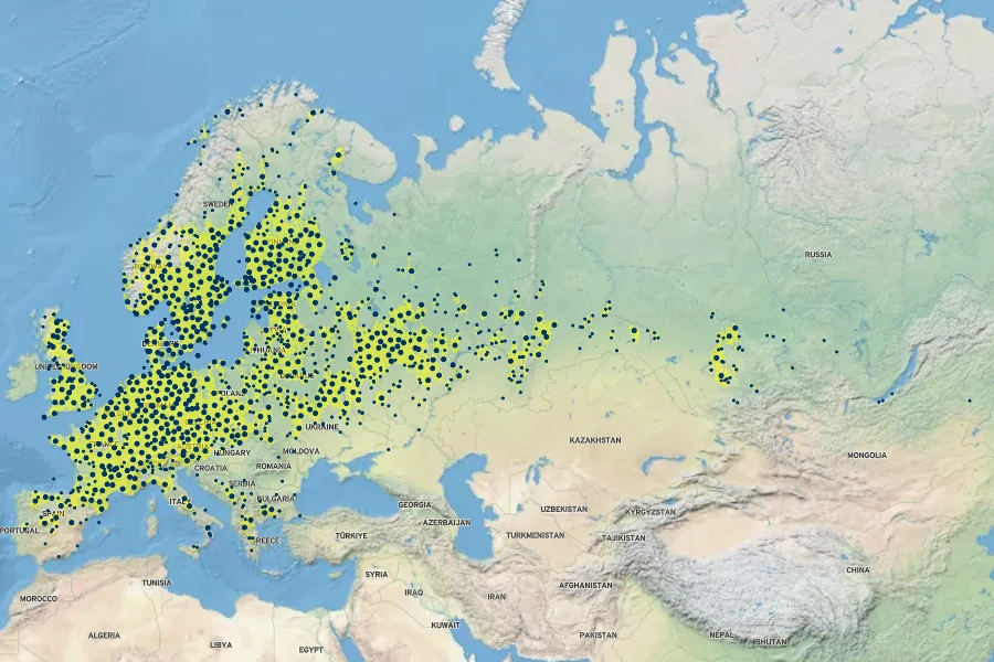 Dianthus deltoides Native Range