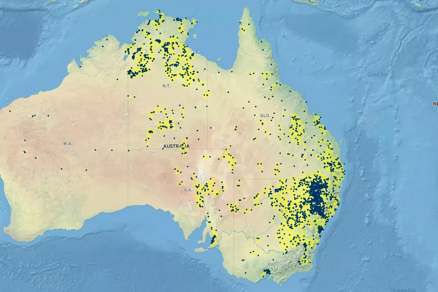 Dichanthium sericeum Native Range