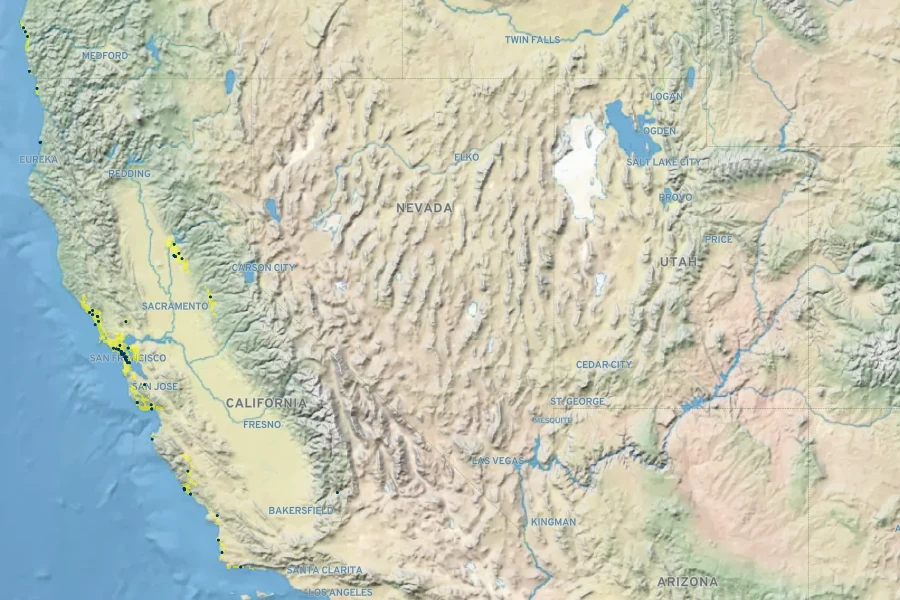 Dichondra donelliana Native Range