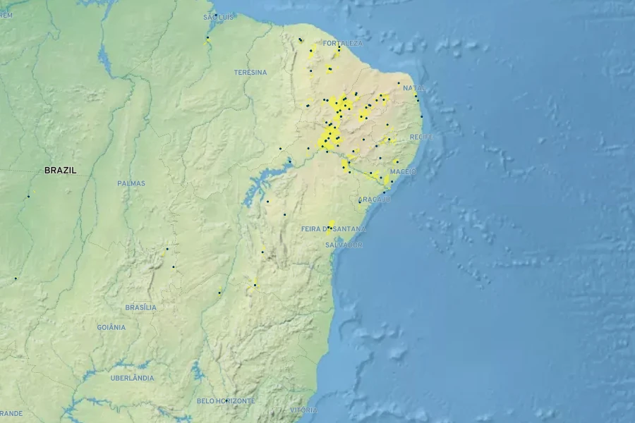 Dicliptera mucronifolia Native Range