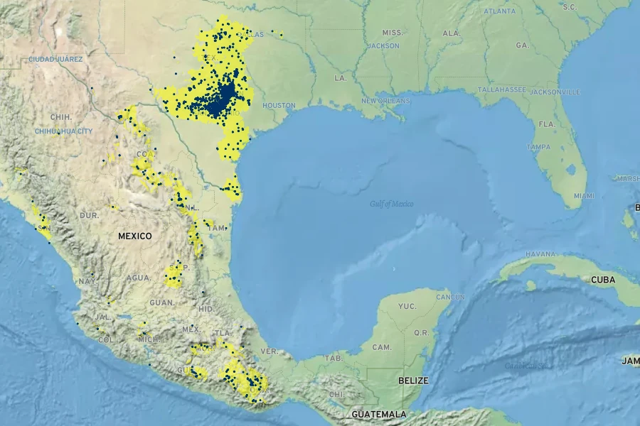Dictyanthus reticulatus Native Range