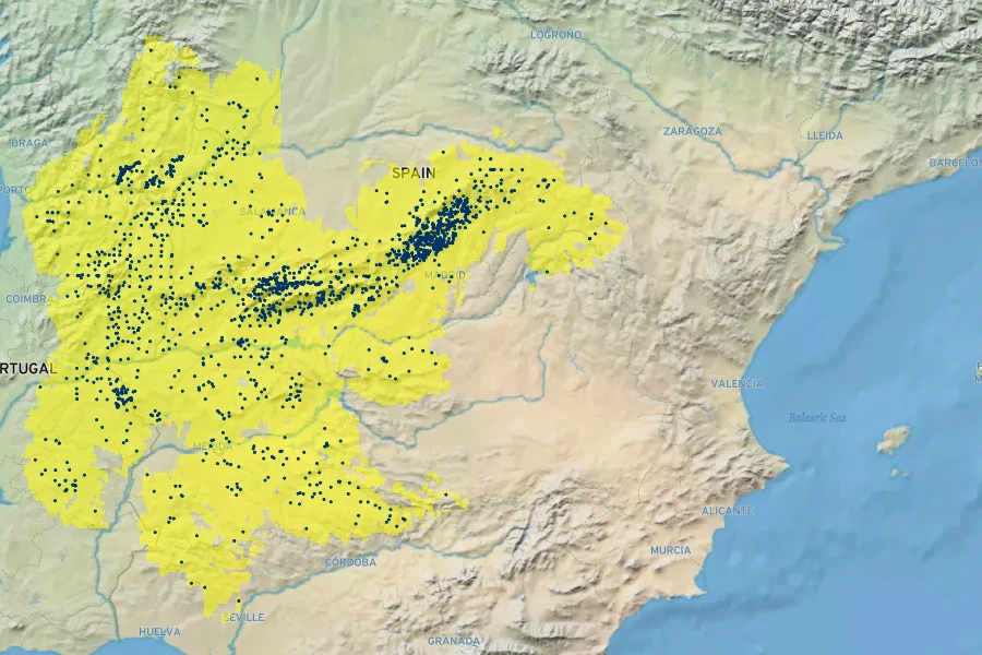 Digitalis thapsi Native Range