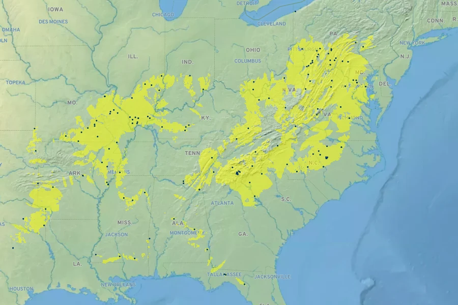 Dioscorea quaternata Native Range