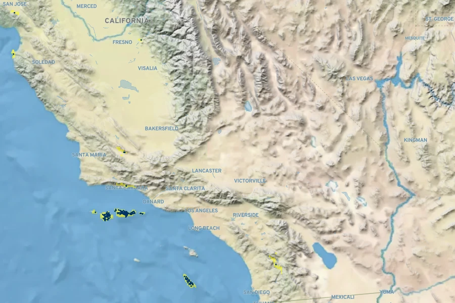 Diplacus parviflorus Native Range