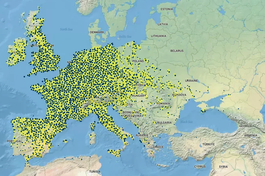 Dipsacus fullonum Native Range