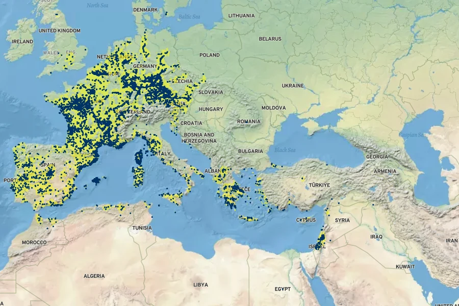 Dittrichia graveolens Native Range