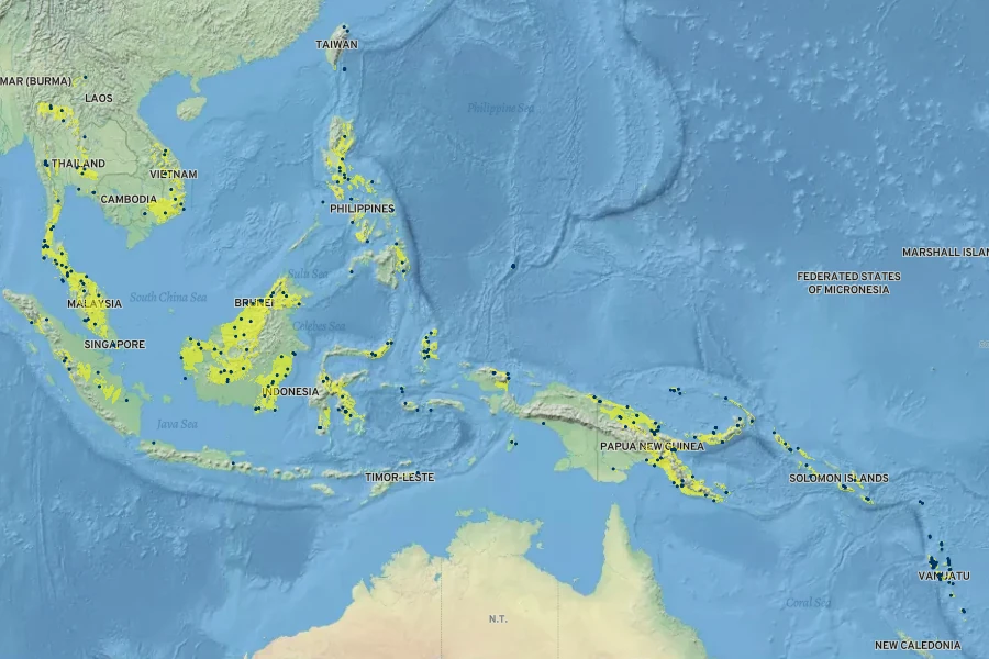 Donax canniformis Native Range