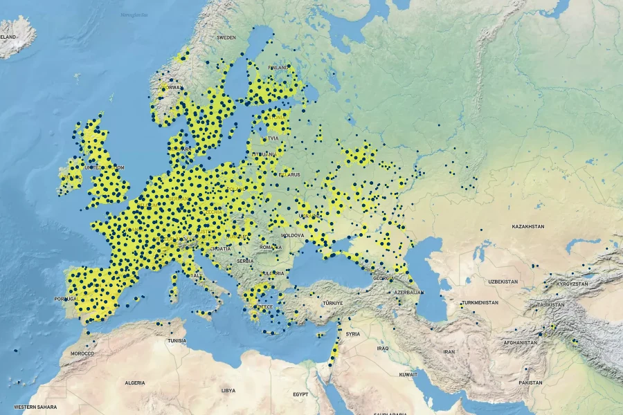 Draba verna Native Range