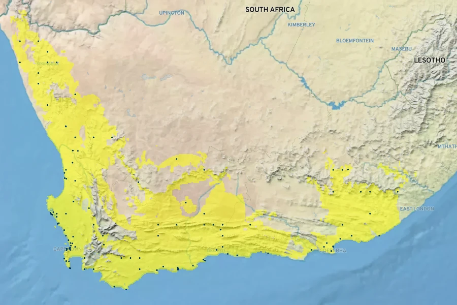 Drosanthemum floribundum Native Range