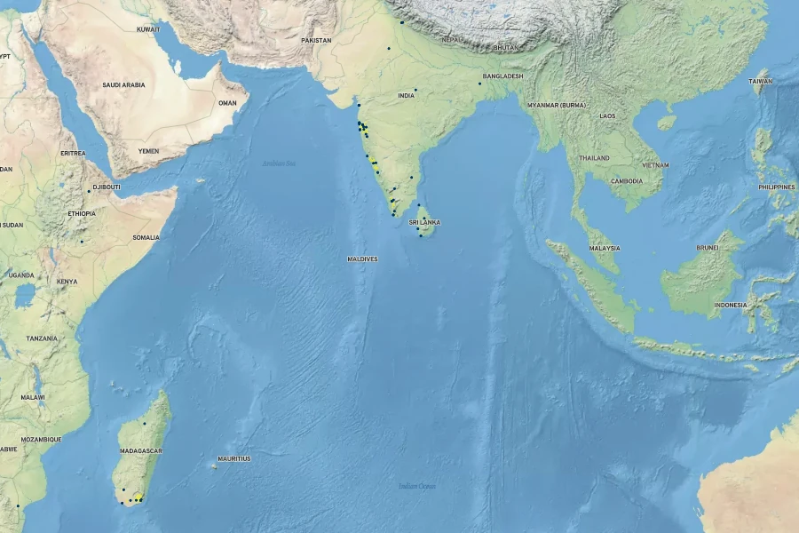 Ecbolium ligustrinum Native Range