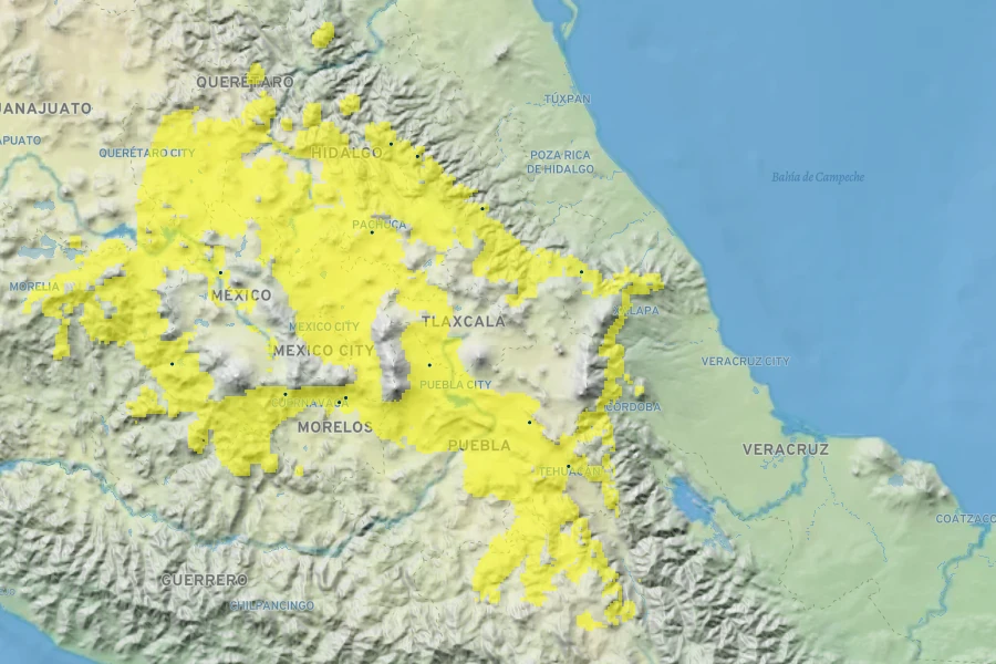 Echeveria pulidonis Native Range
