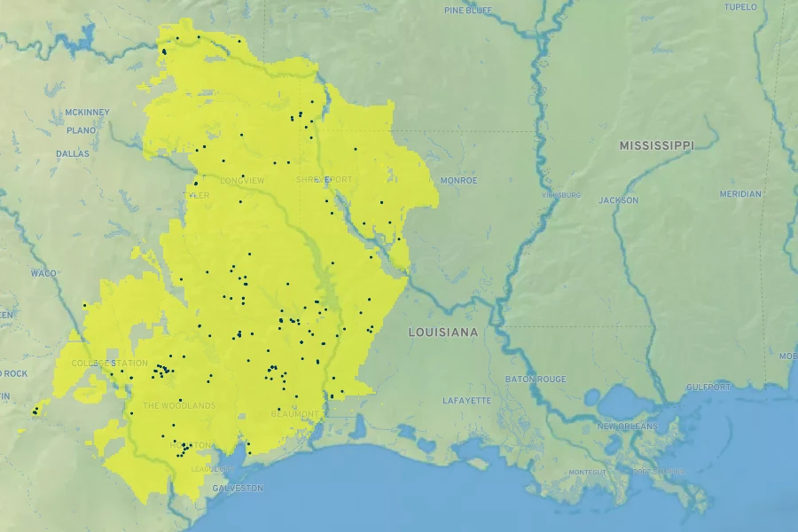 Echinacea sanguinea Native Range