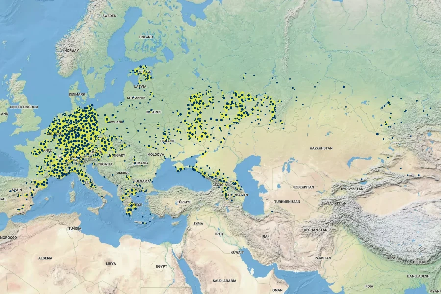 Echinops sphaerocephalus Native Range