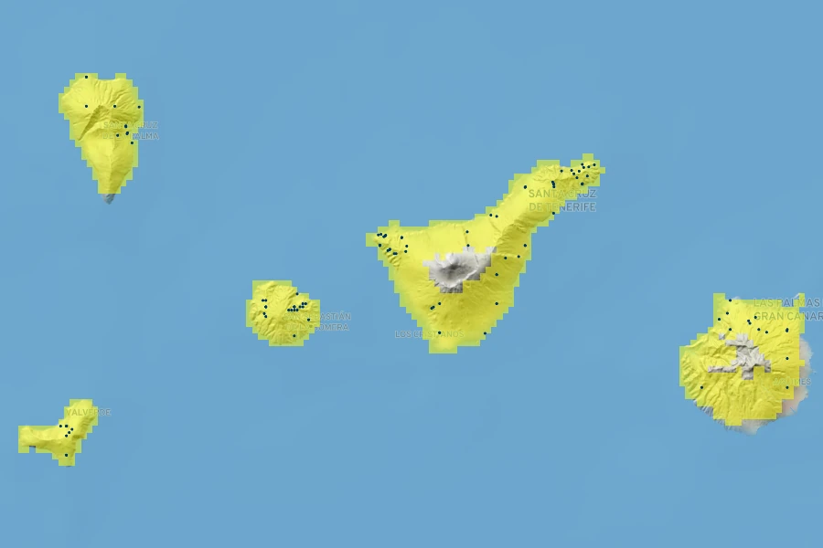 Echium strictum Native Range