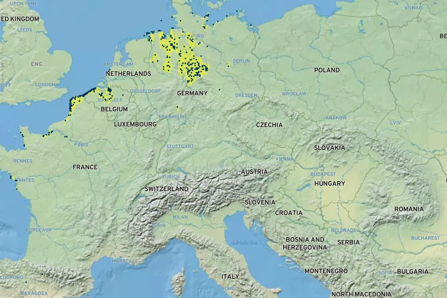 Elaeagnus rhamnoides Native Range