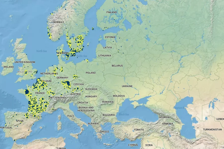 Eleocharis palustris subsp. waltersii Native Range