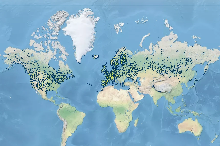 Eleocharis palustris Native Range