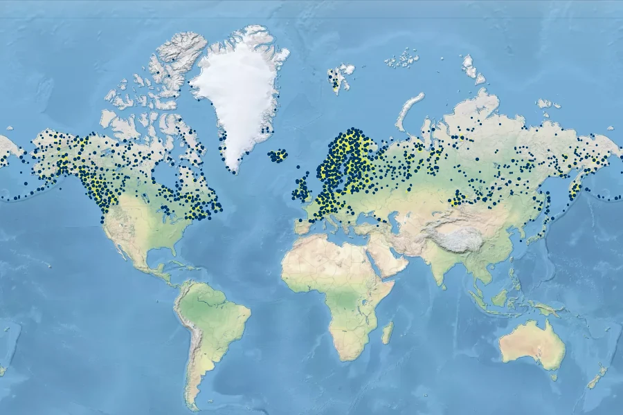Empetrum nigrum Native Range