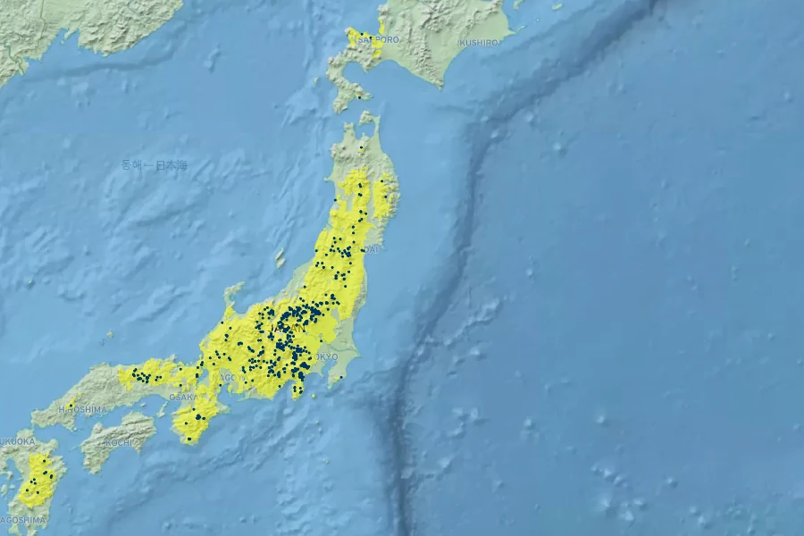 Enkianthus campanulatus Native Range