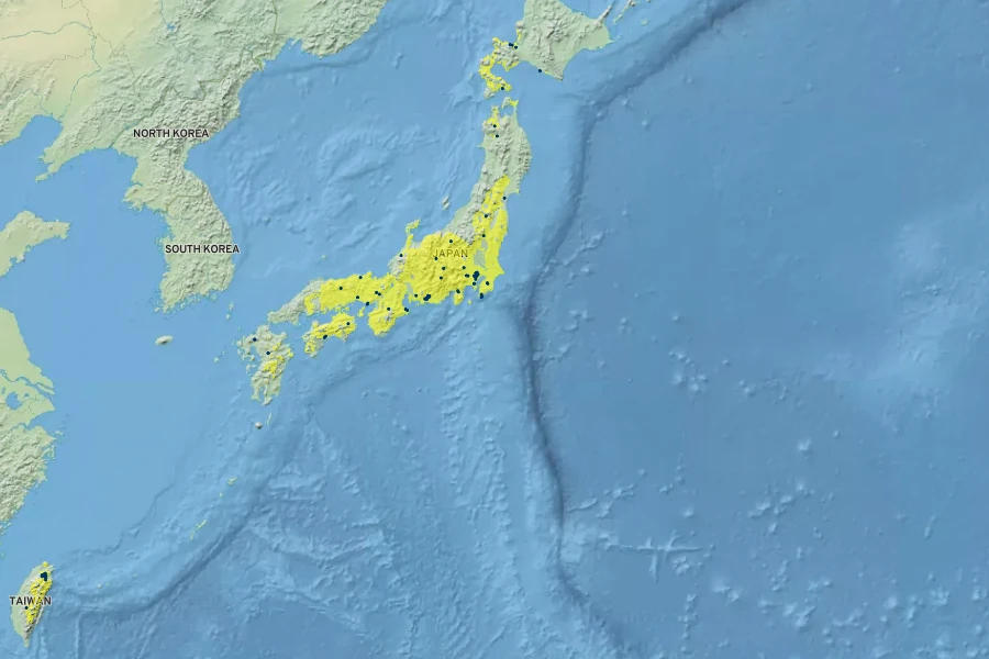 Enkianthus perulatus Native Range