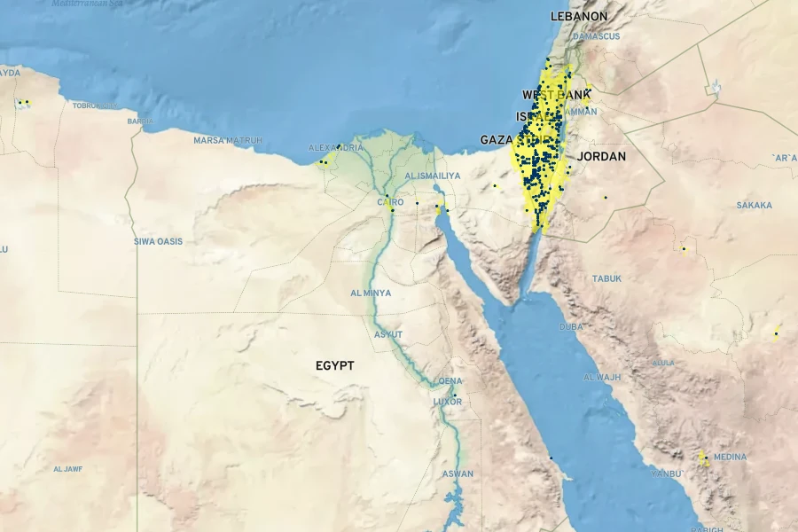 Ephedra aphylla Native Range