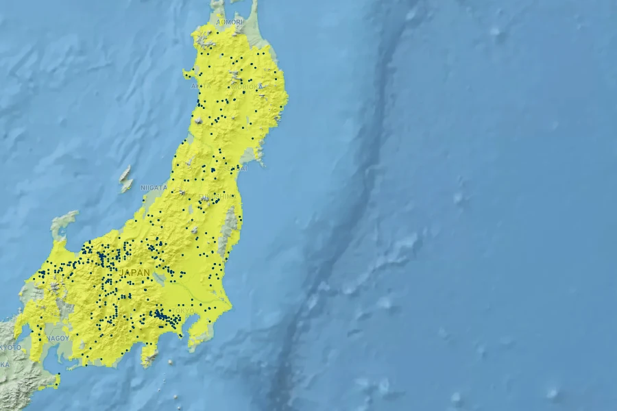 Epimedium grandiflorum Native Range