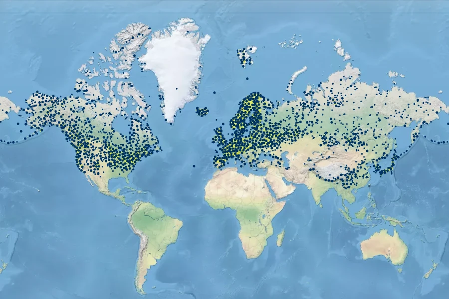 Equisetum arvense Native Range