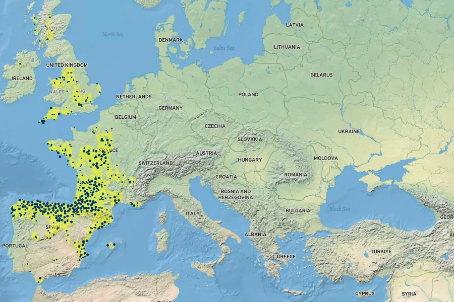 Erica vagans Native Range