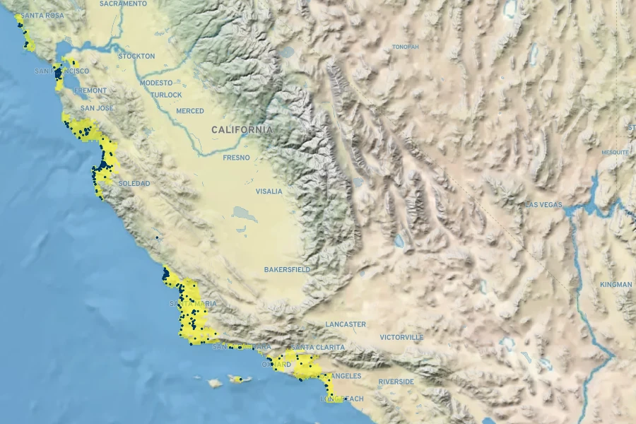 Ericameria ericoides Native Range