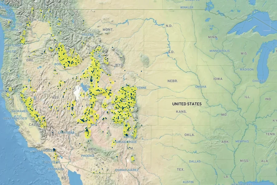 Eriocoma lettermanii Native Range