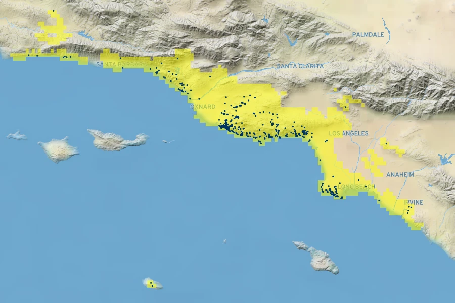 Eriogonum cinereum Native Range
