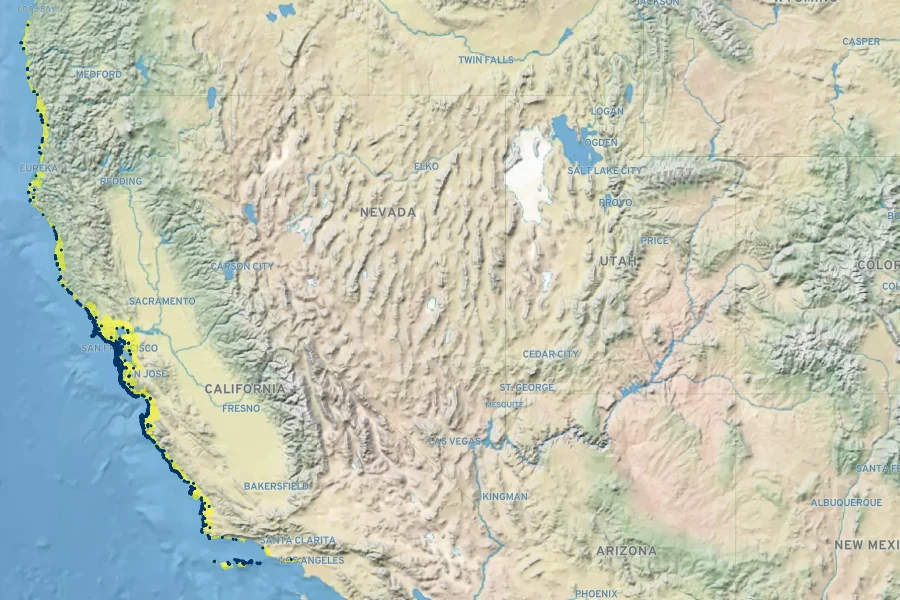 Eriophyllum staechadifolium Native Range