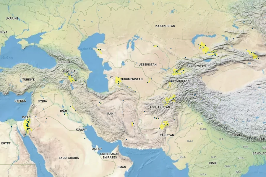 Erodium oxyrrhynchum Native Range