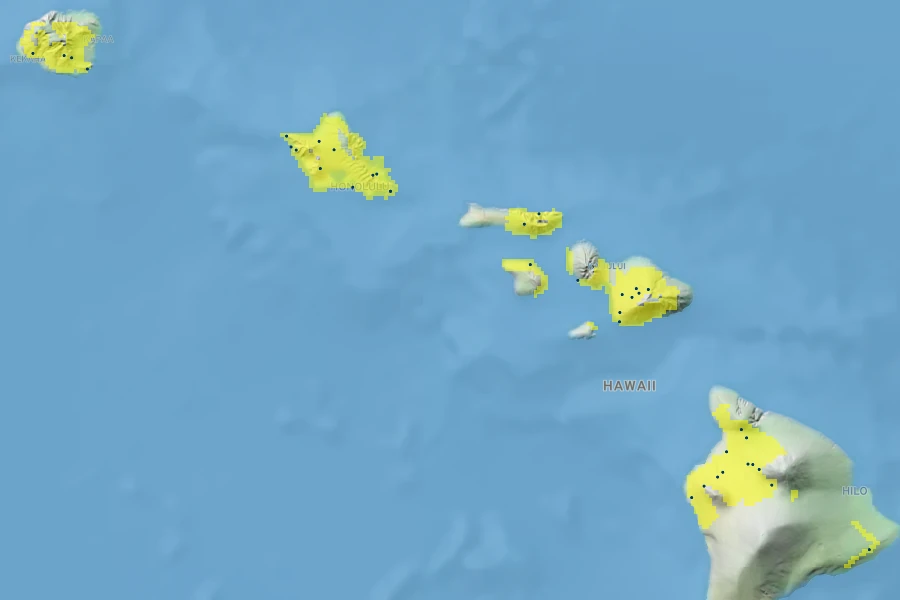 Erythrina sandwicensis Native Range